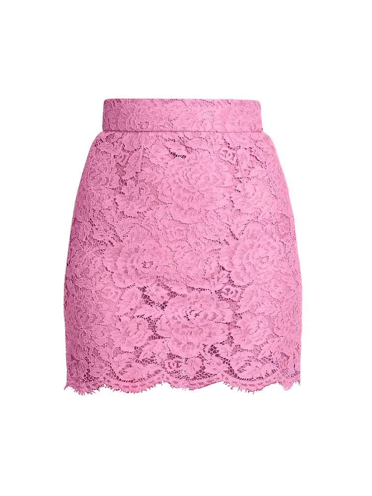 Floral Lace Miniskirt