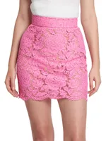 Floral Lace Miniskirt