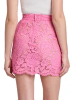 Floral Lace Miniskirt