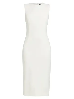 Wool-Blend Sheath Dress