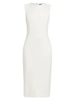 Wool-Blend Sheath Dress