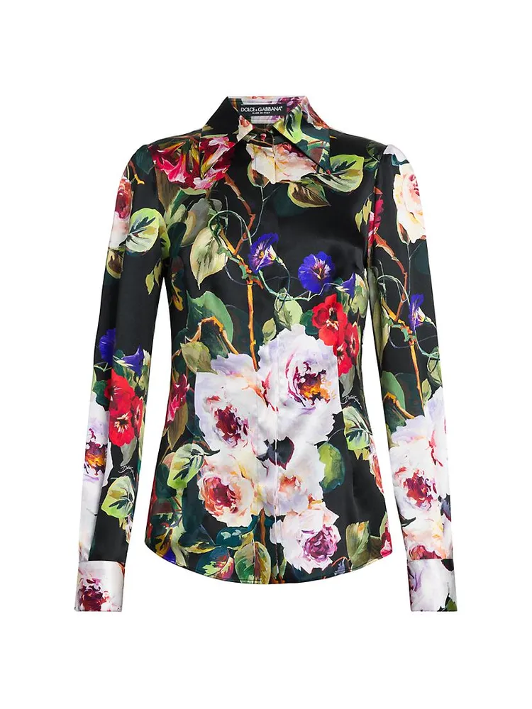 Floral Silk-Blend Shirt