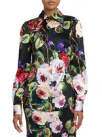 Floral Silk-Blend Shirt