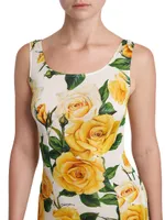 Rose Print Tank Gown