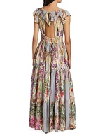 Eterna Mila Plunge Floral Maxi Dress