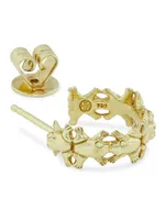 Leap 18K Yellow Gold Frog Huggie Hoops