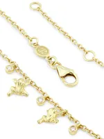 Leap 18K Yellow Gold & 0.12 TCW Diamond Frog Necklace