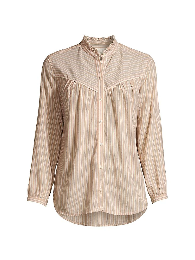 Ruth Pinstriped Cotton-Blend Shirt