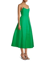 Audra Silk Faille Midi-Dress