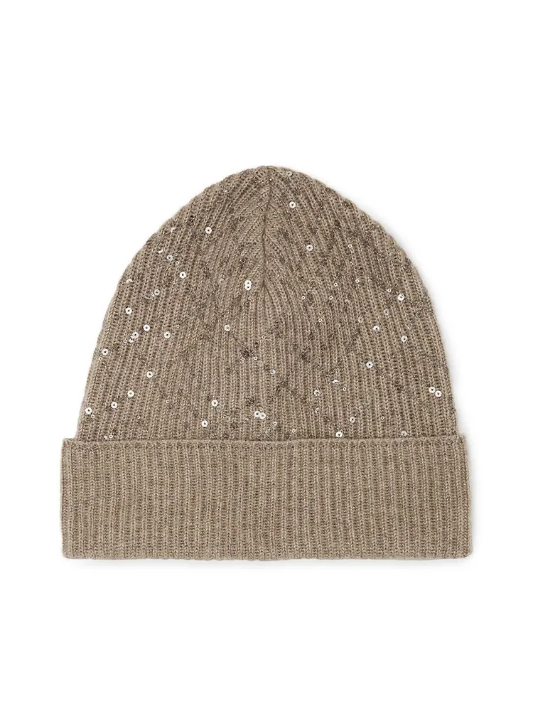 Cashmere English Rib Beanie