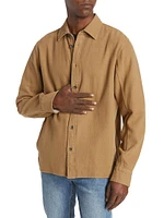 Austin Button-Front Relaxed-Fit Overshirt