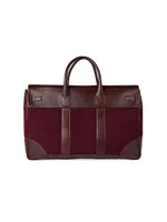 Burnished Calfskin And Techno Flannel Country Bag