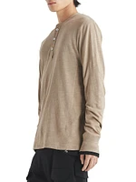 Classic Long-Sleeve Henley T-Shirt