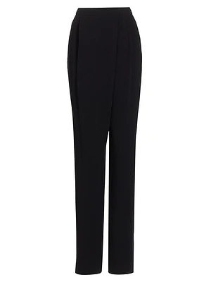 Juliet Wrap-Front Straight-Leg Trousers