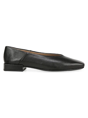 Kasey Leather Square-Toe Flats