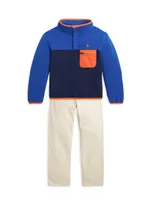 Little Boy's & Colorblock Fleece Pullover