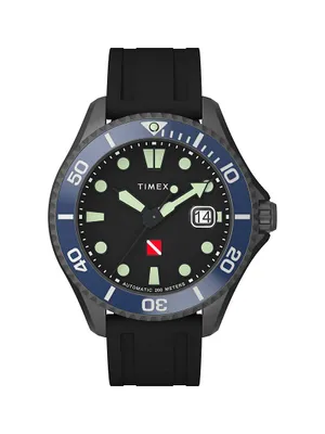 Deep Water Tiburón IP Titanium-Plated Stainless Steel & Rubber Strap Automatic Watch/45MM
