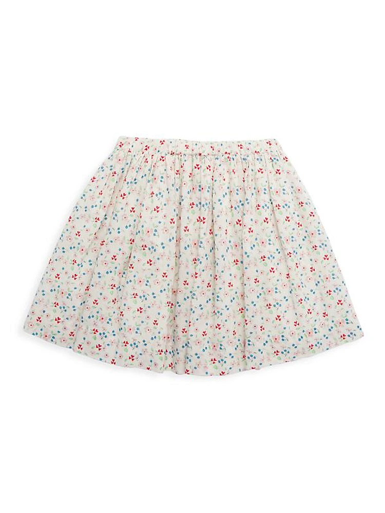 Little Girl's & Girl's Suzon Floral Print Skirt