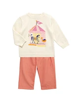 Baby Girl's & Little Girl's Merry-Go-Round Intarsia Cashmere-Blend Sweater