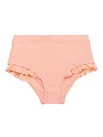 Little Girl's & Ruffle-Trimmed Rashguard Top Swim Bottoms Set