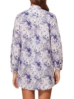 Franche Printed Linen Cover-Up Tunic