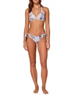 Faith Printed Halter Bikini Top