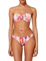 Lune Blurred Floral Bandeau Bikini Top