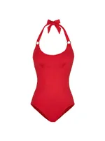 Fire Halter One-Piece Swimsuit