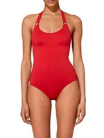 Fire Halter One-Piece Swimsuit