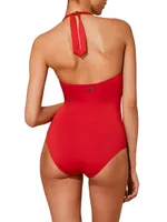 Fire Halter One-Piece Swimsuit