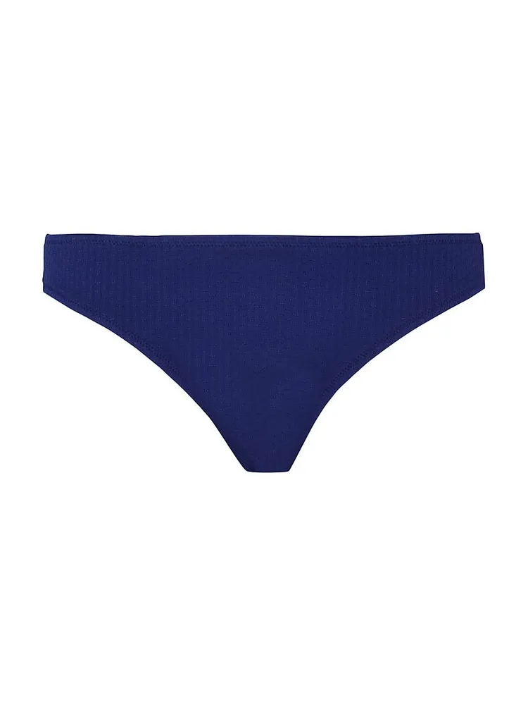 Frise Textured Low-Waist Bikini Bottom