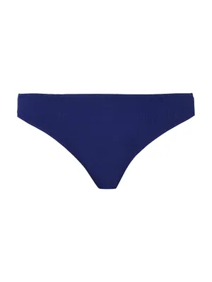 Frise Textured Low-Waist Bikini Bottom