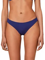 Frise Textured Low-Waist Bikini Bottom