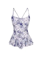 Frilly Skirted One-Piece Swimsuit