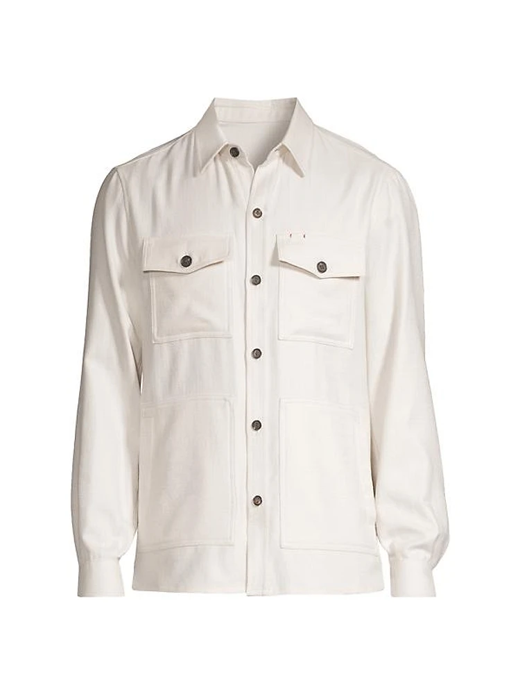 Silk-Cashmere Overshirt