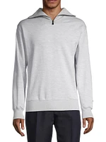 Cotton-Blend Half-Zip Sweater