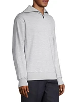 Cotton-Blend Half-Zip Sweater