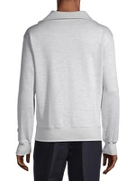 Cotton-Blend Half-Zip Sweater