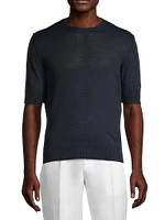 Linen & Cotton Crewneck T-Shirt