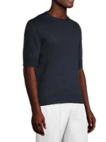 Linen & Cotton Crewneck T-Shirt