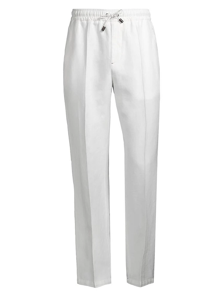 Wide-Leg Drawstring Pants