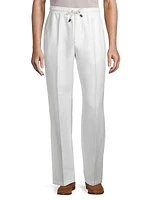 Wide-Leg Drawstring Pants