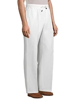 Wide-Leg Drawstring Pants