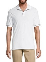 Open Collar Cotton Polo Shirt