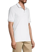 Open Collar Cotton Polo Shirt