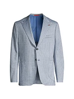 Capri Pinstriped Single-Breasted Suit Jacket