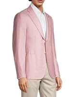 Capri Silk & Cashmere-Blend Two-Button Sport Coat