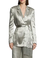 Quinton Hammered Sating Jacket