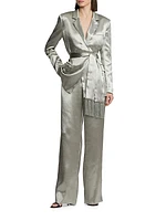 Quinton Hammered Sating Jacket