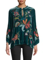 Plus Isabella Velvet Field Blouse